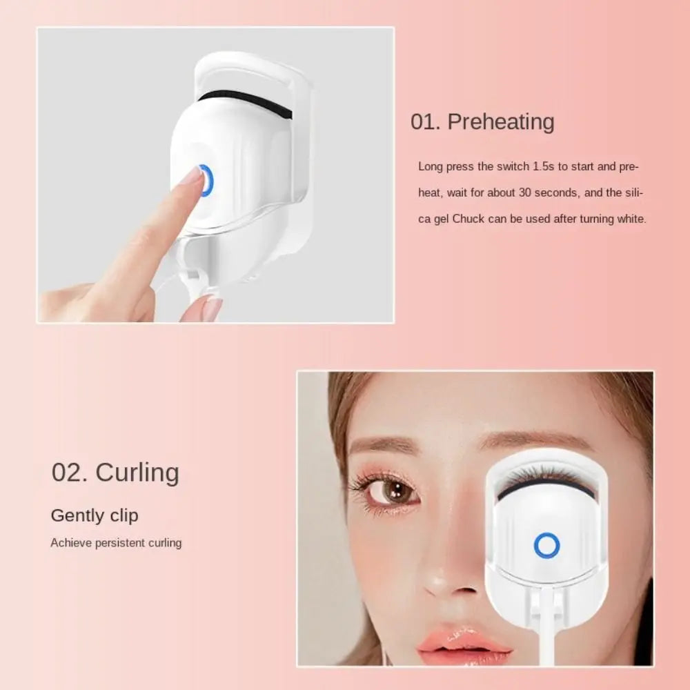 USB Heated Eyelash Curler – Natural Long-Lasting Curl