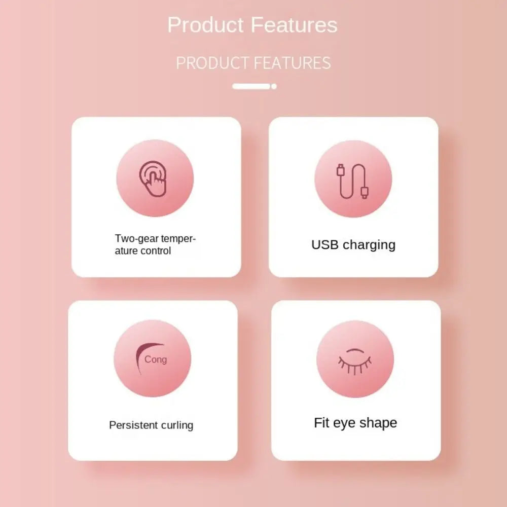 USB Heated Eyelash Curler – Natural Long-Lasting Curl