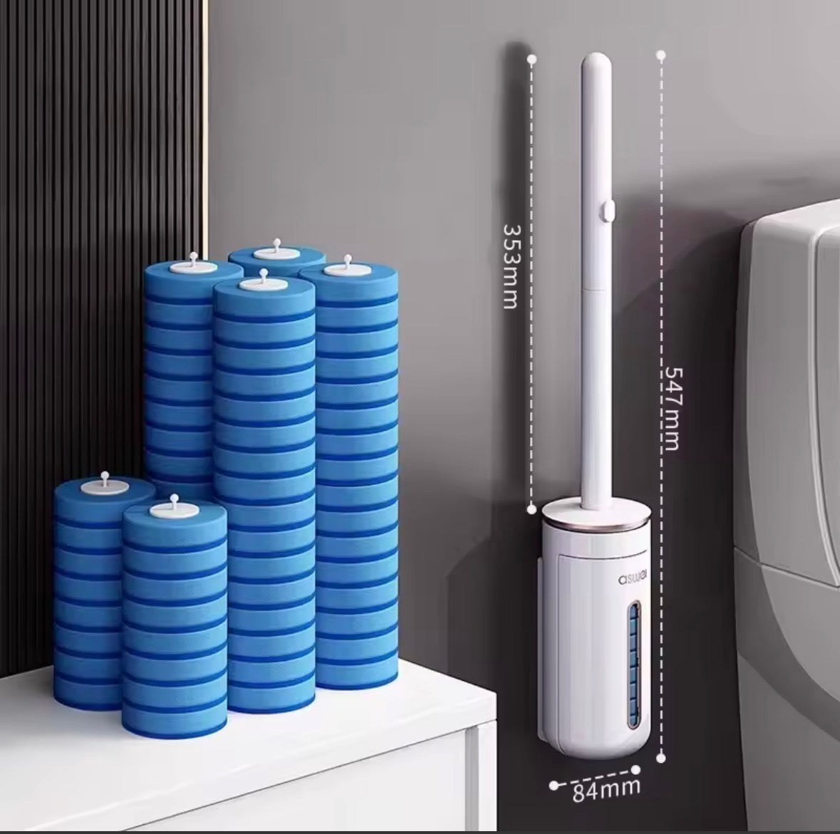 Disposable Scented Toilet Brush – Wall Mounted